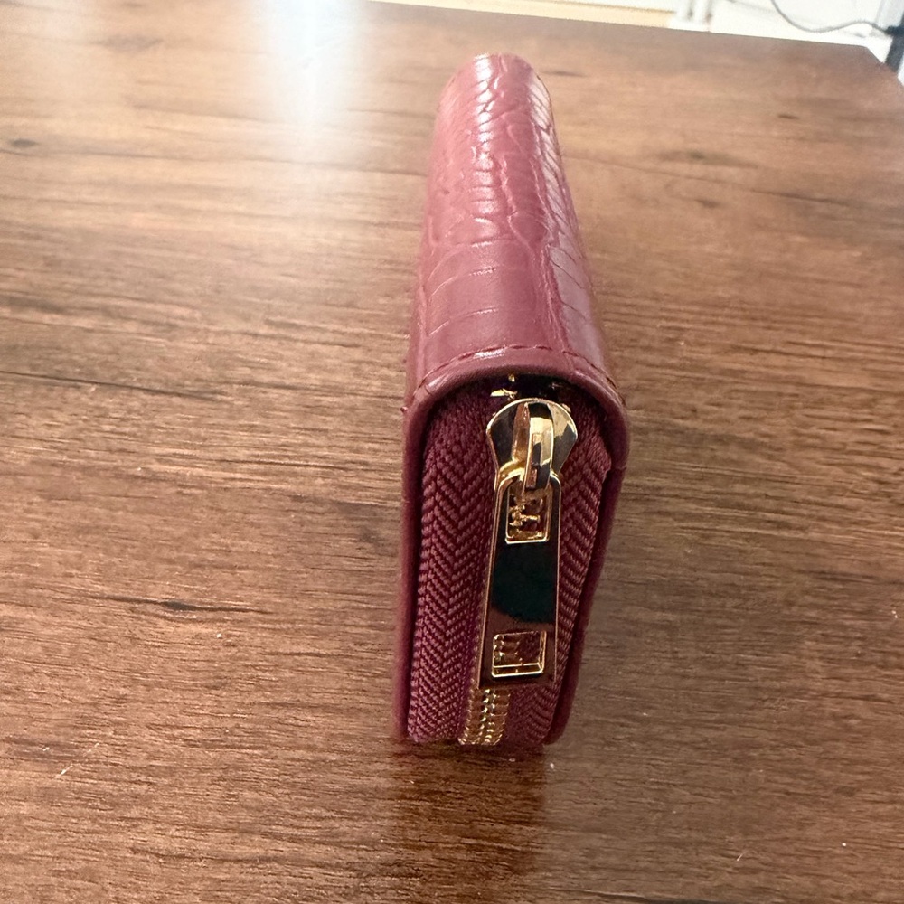 a new day Crocodile-Embossed Maroon Wallet